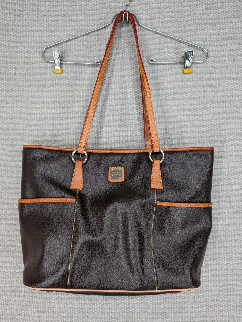 Dooney & Bourke Helena Shopper in Dark Brown Pebbled Leather Read Ad